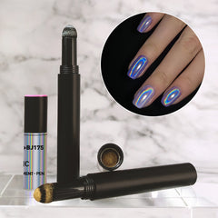 Chrome Nail Powder  Air Cushion Pen colored  Glitter laser iridescent powder