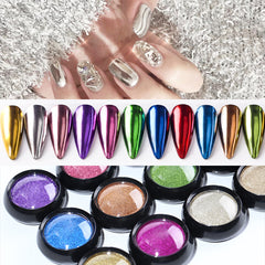 Chrome nail powder 21Jars  solid Nail Art Glitter Decoration Metallic Mirror Effect Sets