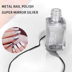 12 Colors Mirror Metallic Glitter Nail Polish  Quick-Dry Long Lasting