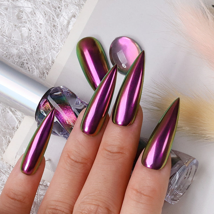 Chameleon nails liquid Chrome Powder Iridescent Mirror Nail  Manicure Pigment