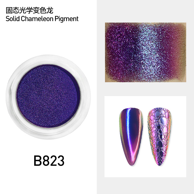 Solid nail powder unicorn Holographic Aurora Chameleon Pigment Powder Decoration