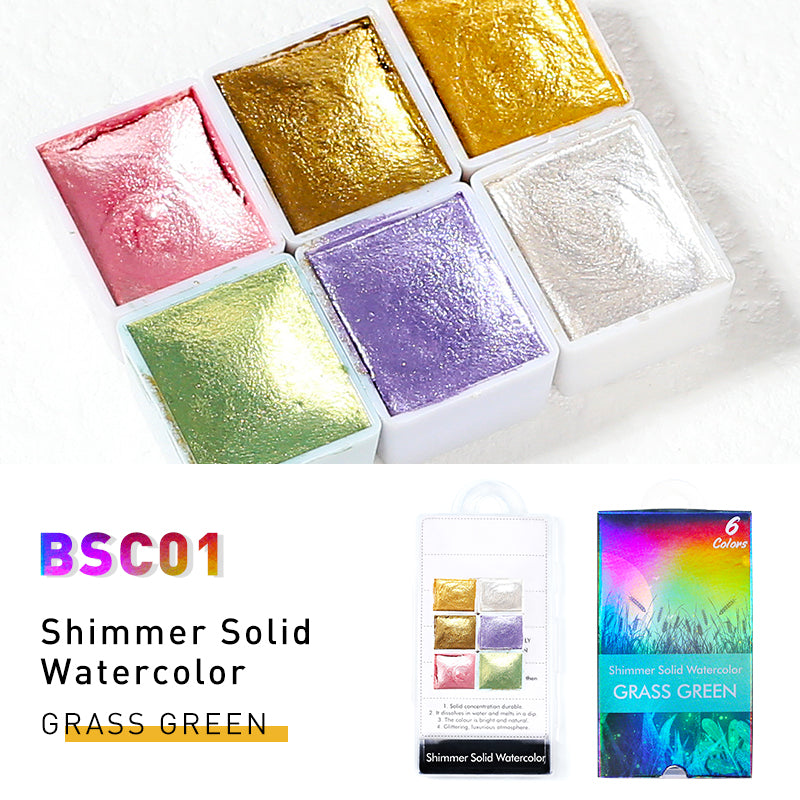 Shimmer Solid metallic Watercolor Nail  Glitter Paint Powder DIY ManicureSet