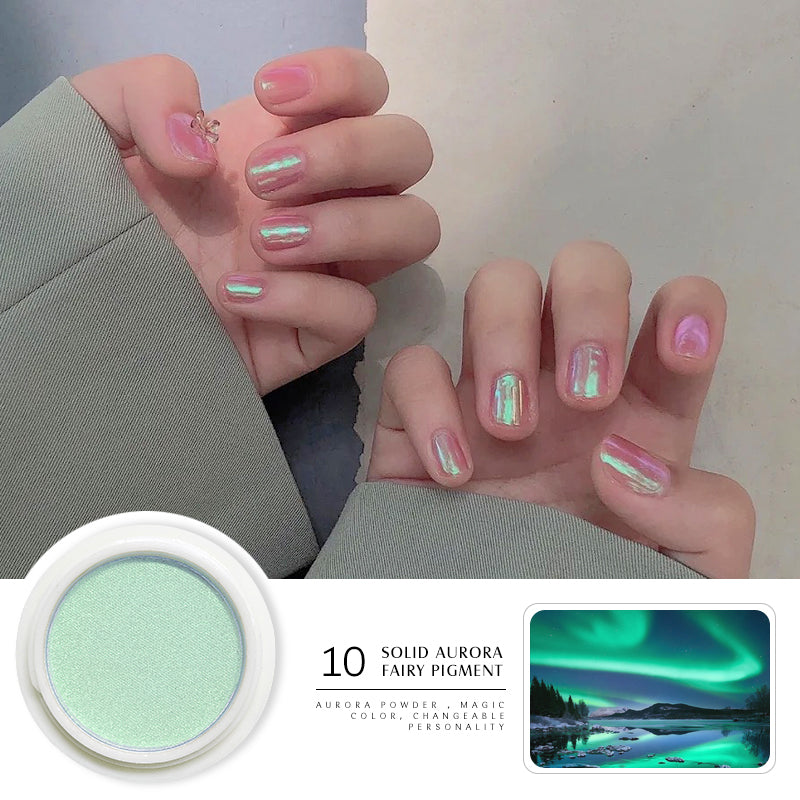 Solid Aurora Chrome Nail Powder Mermaid Neon unicorn Nail Glitter Powder