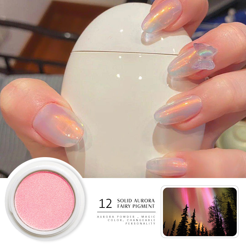 Solid Aurora Chrome Nail Powder Mermaid Neon unicorn Nail Glitter Powder