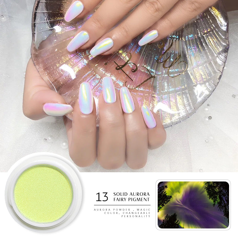 Solid Aurora Chrome Nail Powder Mermaid Neon unicorn Nail Glitter Powder