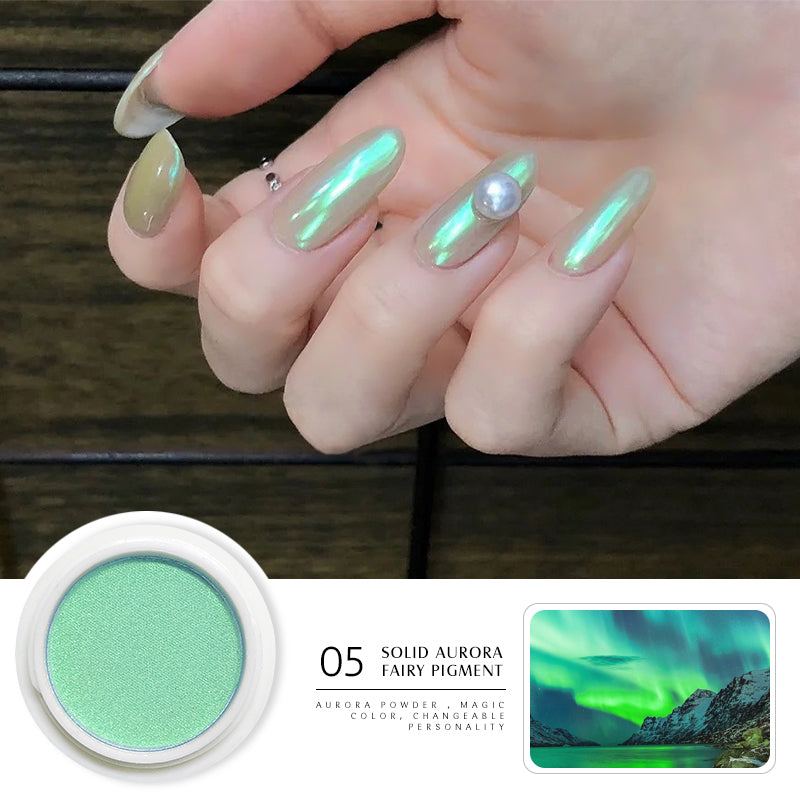 Solid Aurora Chrome Nail Powder Mermaid Neon unicorn Nail Glitter Powder