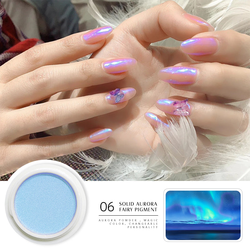 Solid Aurora Chrome Nail Powder Mermaid Neon unicorn Nail Glitter Powder