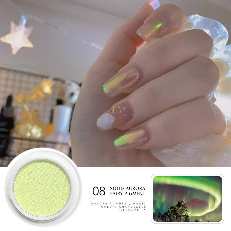 Solid Aurora Chrome Nail Powder Mermaid Neon unicorn Nail Glitter Powder