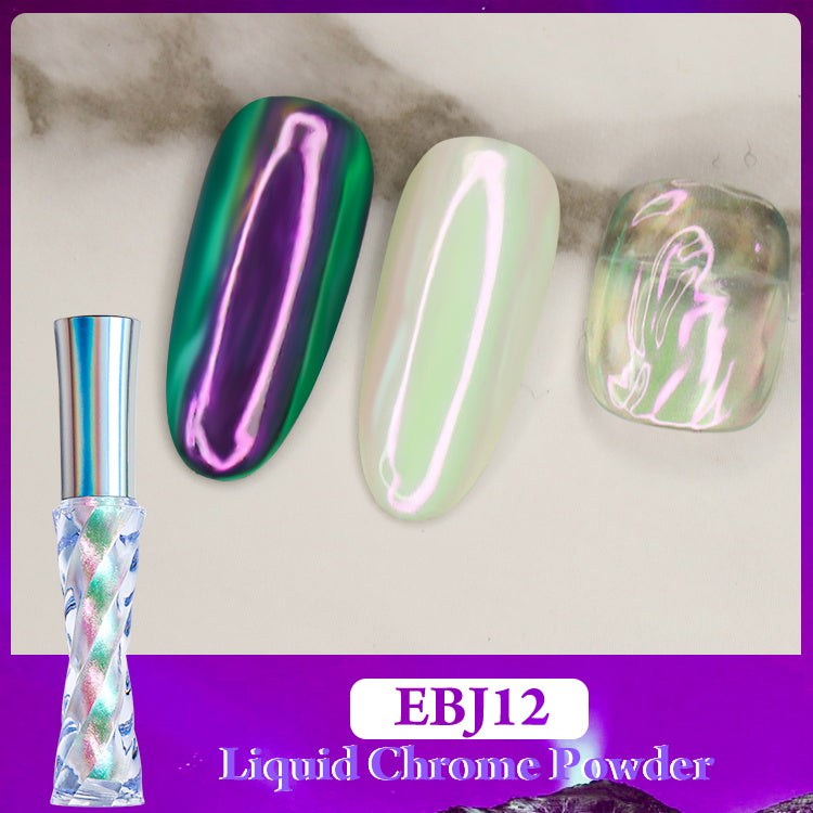 Holographic chrome nails liquid Nail Art Iridescent unicorn powder Manicure Pigment