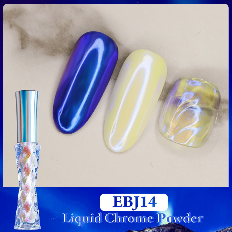 Holographic chrome nails liquid Nail Art Iridescent unicorn powder Manicure Pigment