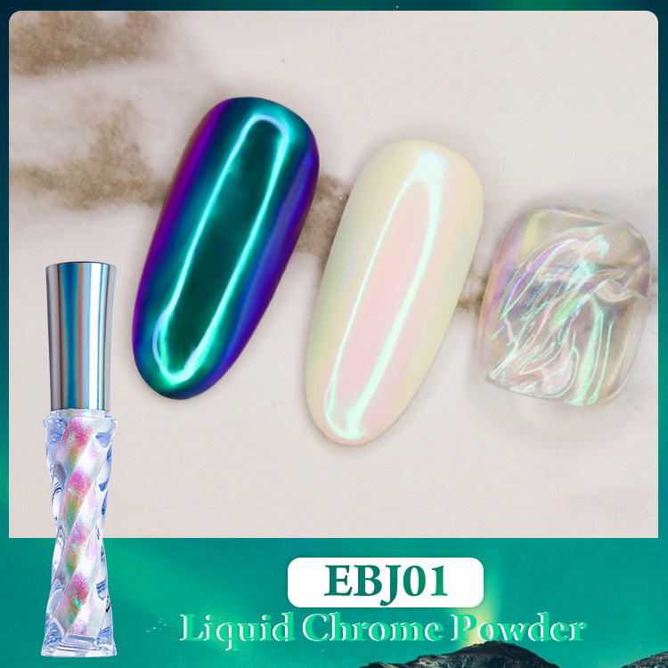 Holographic chrome nails liquid Nail Art Iridescent unicorn powder Manicure Pigment