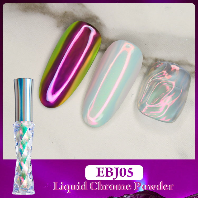 Holographic chrome nails liquid Nail Art Iridescent unicorn powder Manicure Pigment