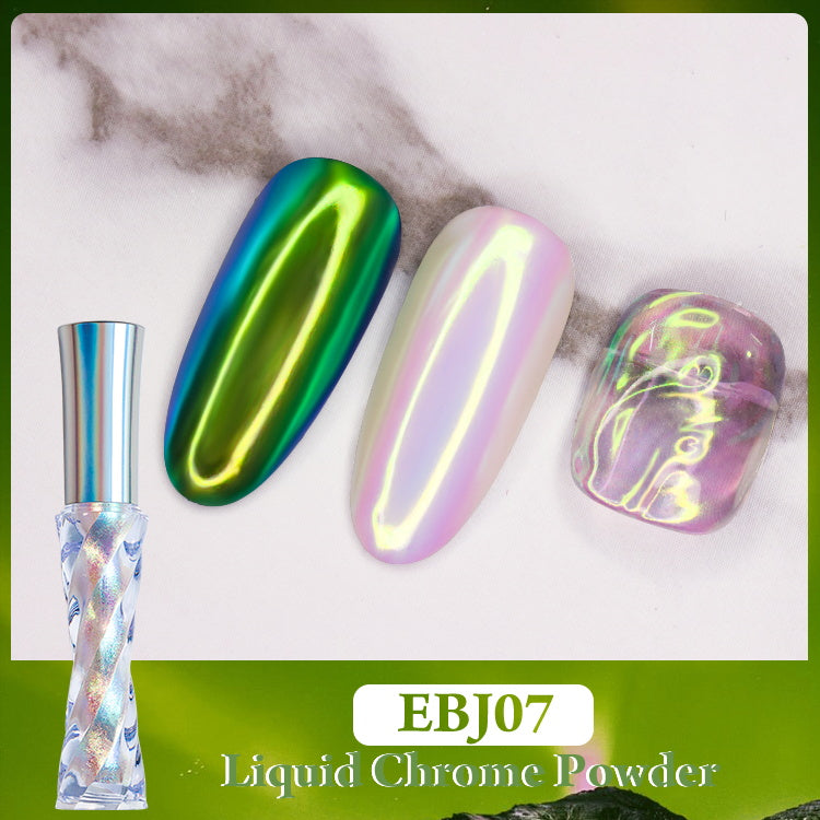 Holographic chrome nails liquid Nail Art Iridescent unicorn powder Manicure Pigment