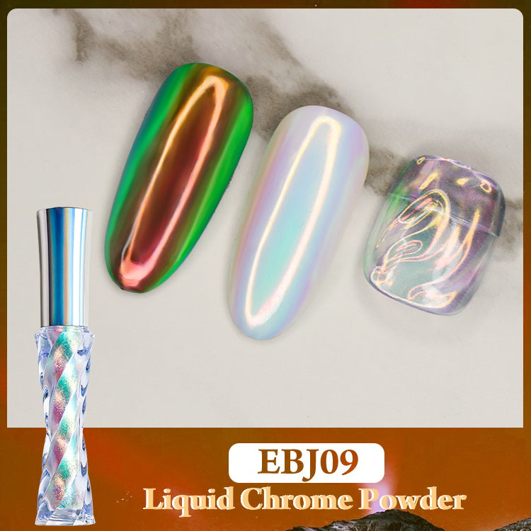 Holographic chrome nails liquid Nail Art Iridescent unicorn powder Manicure Pigment